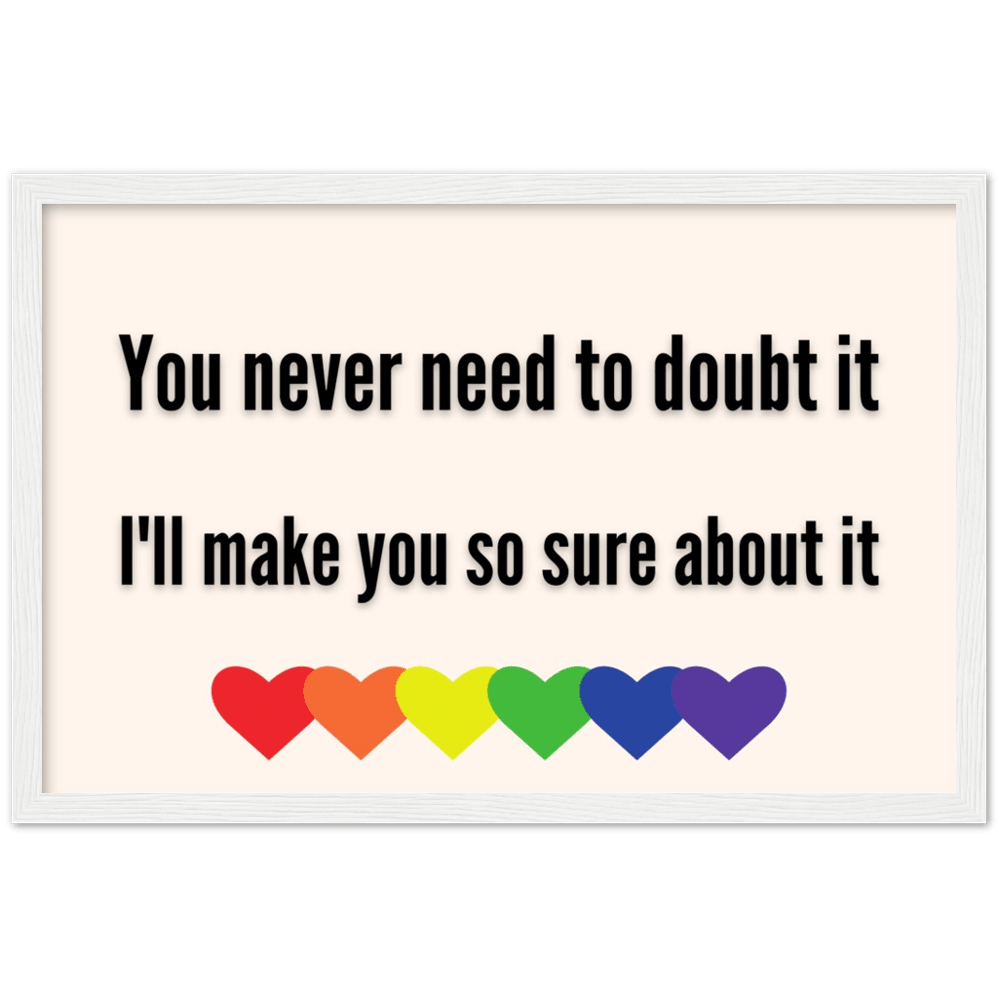 Wall Art - So Sure - Loved Lyrics Series | LGBTQIA+ Queer Wall Art