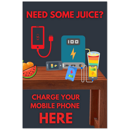 Wedding Posters - Need Some Juice? - Foam Charging Station Sign