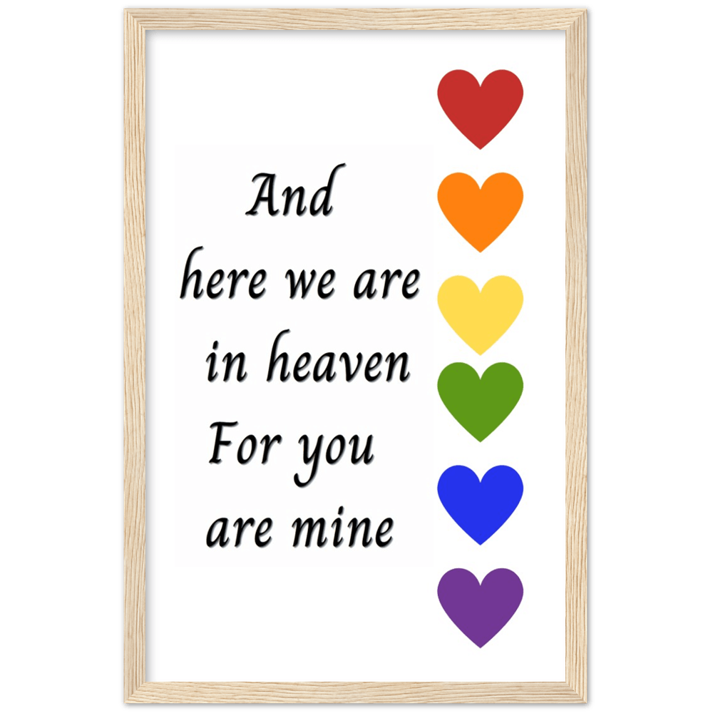 Wall Art - In Heaven - Loved Lyrics Series | LGBTQIA+ Queer Wall Art