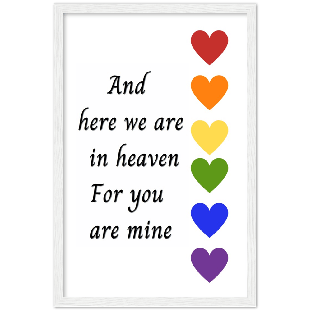 Wall Art - In Heaven - Loved Lyrics Series | LGBTQIA+ Queer Wall Art