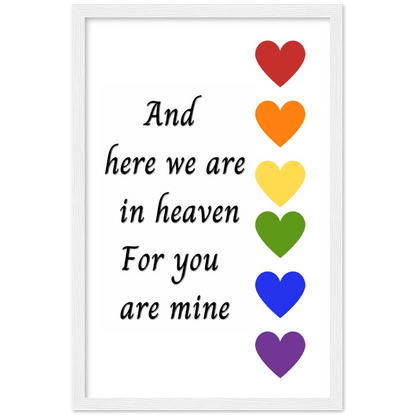 Wall Art - In Heaven - Loved Lyrics Series | LGBTQIA+ Queer Wall Art