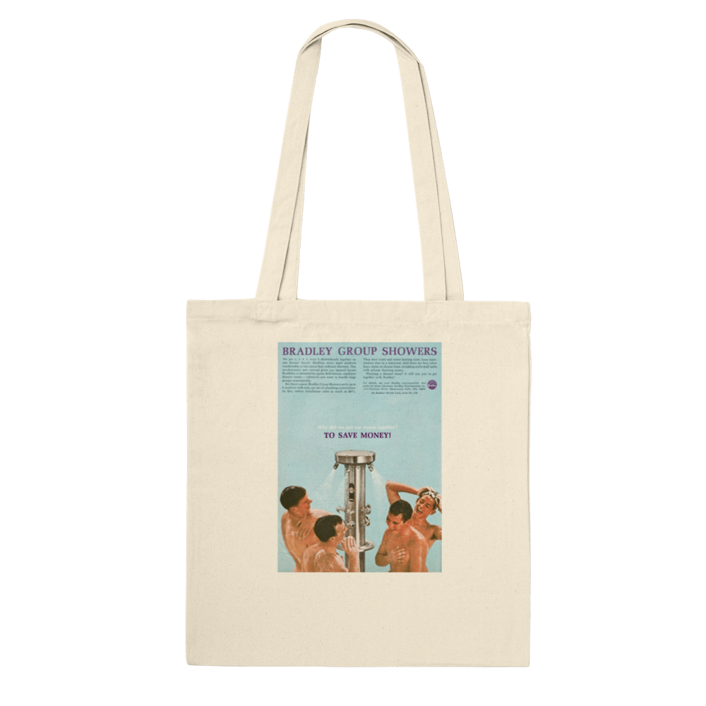 Tote Bags - Group Showers - Queer Vintage Ads Tote Bag