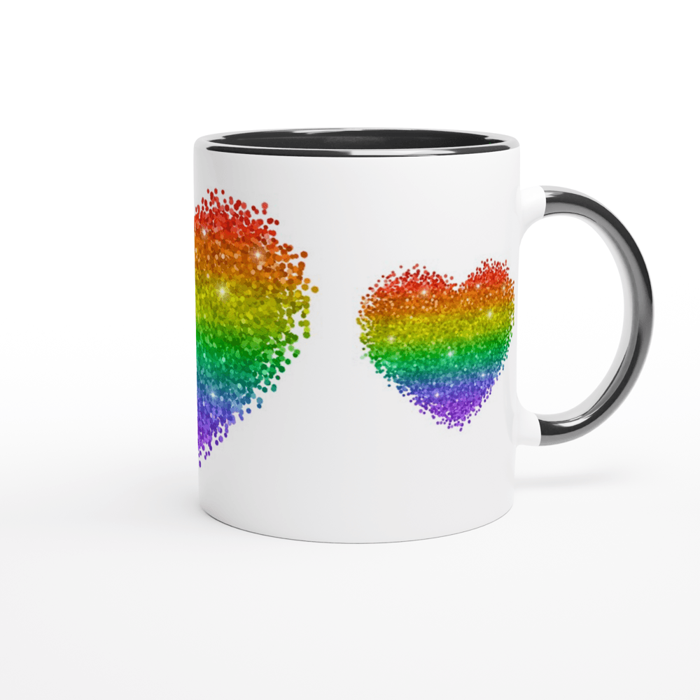 Mug - Glitter Heart Mug - LGBTQIA+ Queer