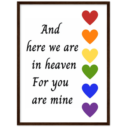 Wall Art - In Heaven - Loved Lyrics Series | LGBTQIA+ Queer Wall Art