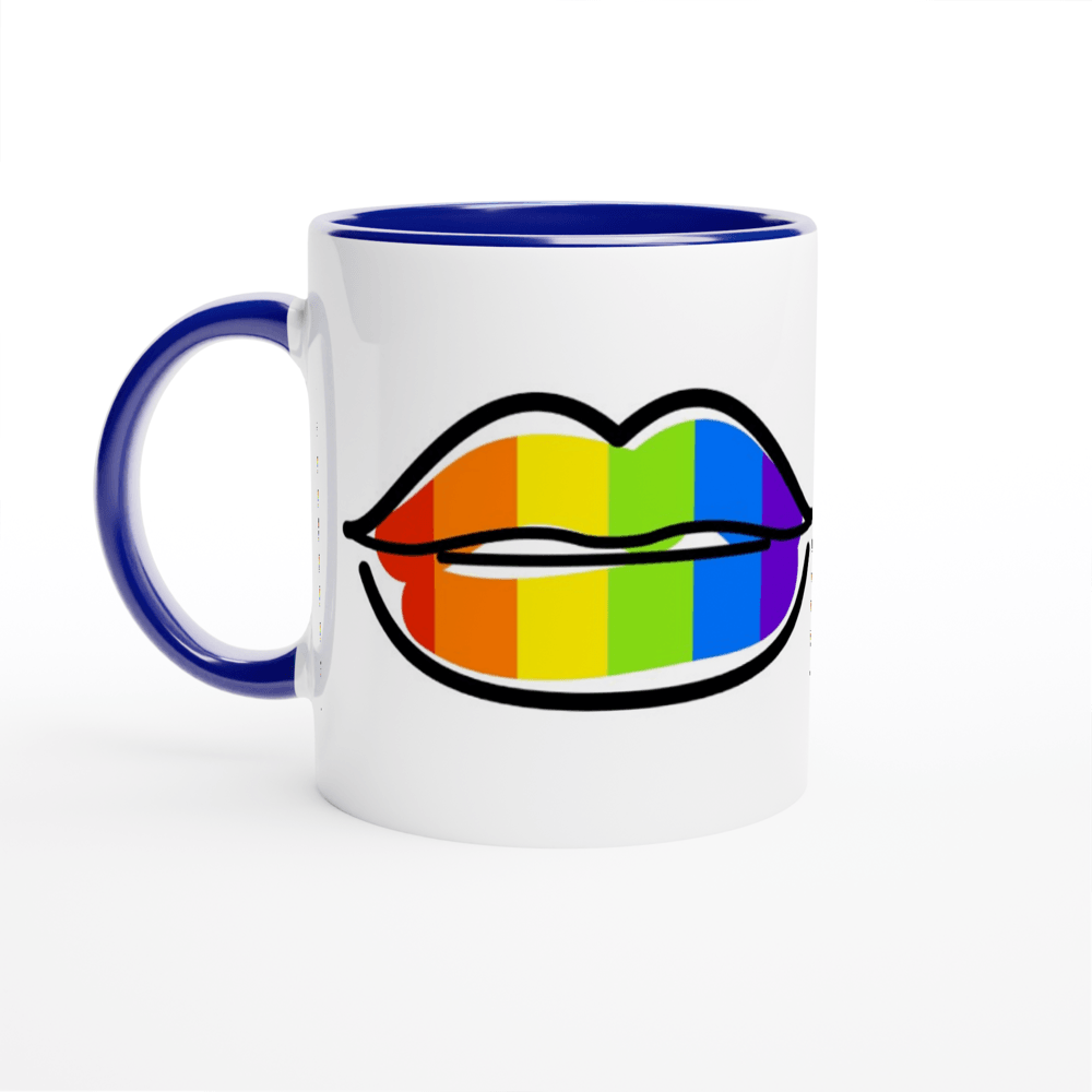 Mug - Rainbow Pride Lips Mug - LGBTQIA+ Queer