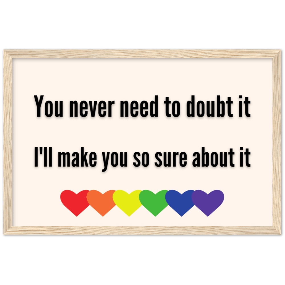 Wall Art - So Sure - Loved Lyrics Series | LGBTQIA+ Queer Wall Art