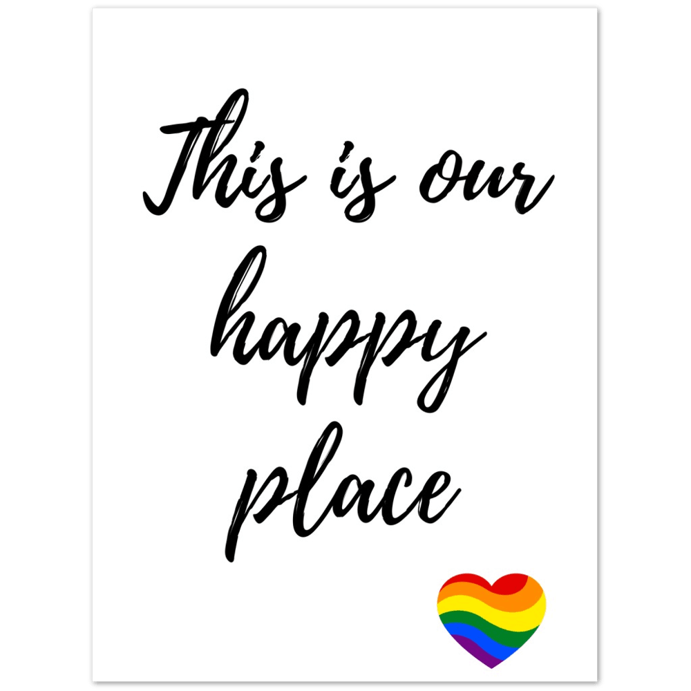 Wall Art - Happy Place - Quote Art Series - Foam Print