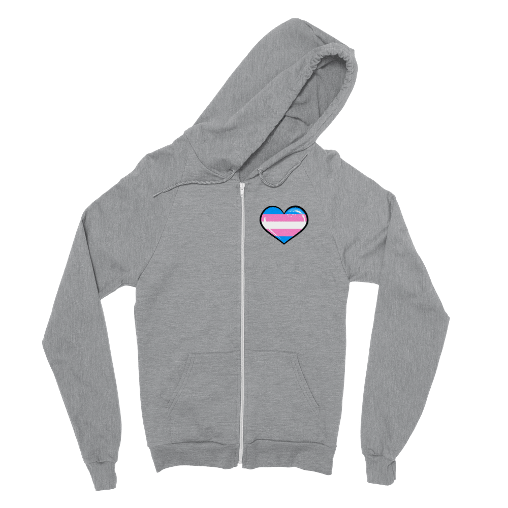 Hoodie - Be Who You Are Heart Zip Hoodie