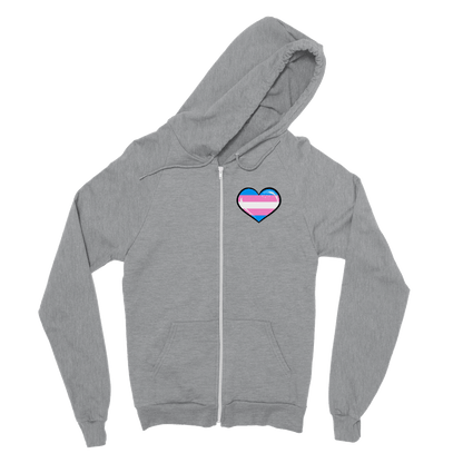 Hoodie - Be Who You Are Heart Zip Hoodie