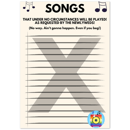 Wedding Posters - Banned Wedding Songs Poster