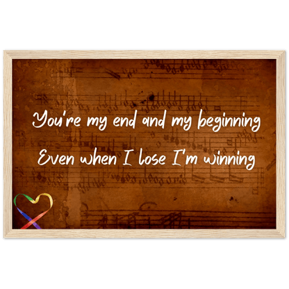 Wall Art - I'm Winning - Loved Lyrics Series | LGBTQIA+ Queer Wall Art