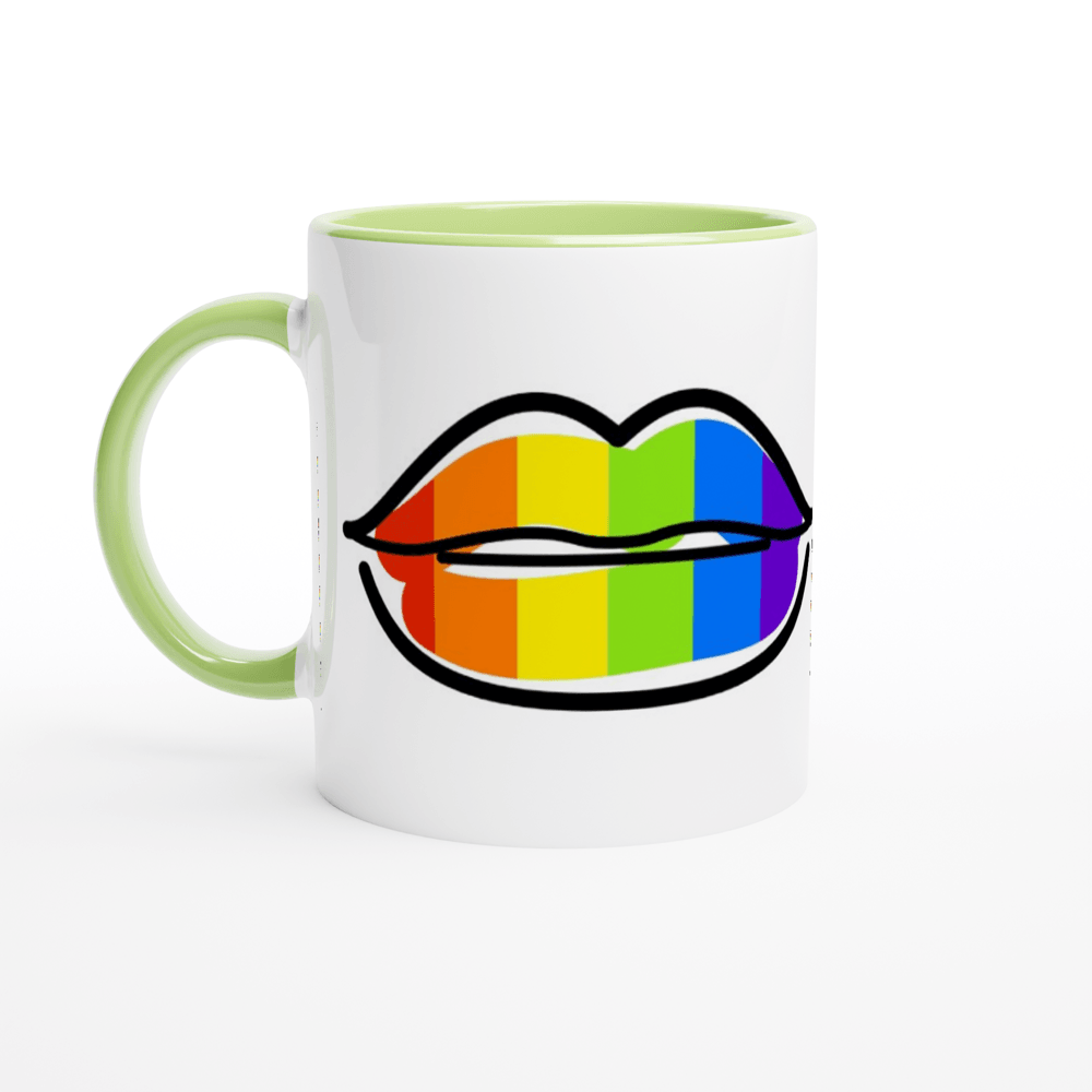 Mug - Rainbow Pride Lips Mug - LGBTQIA+ Queer