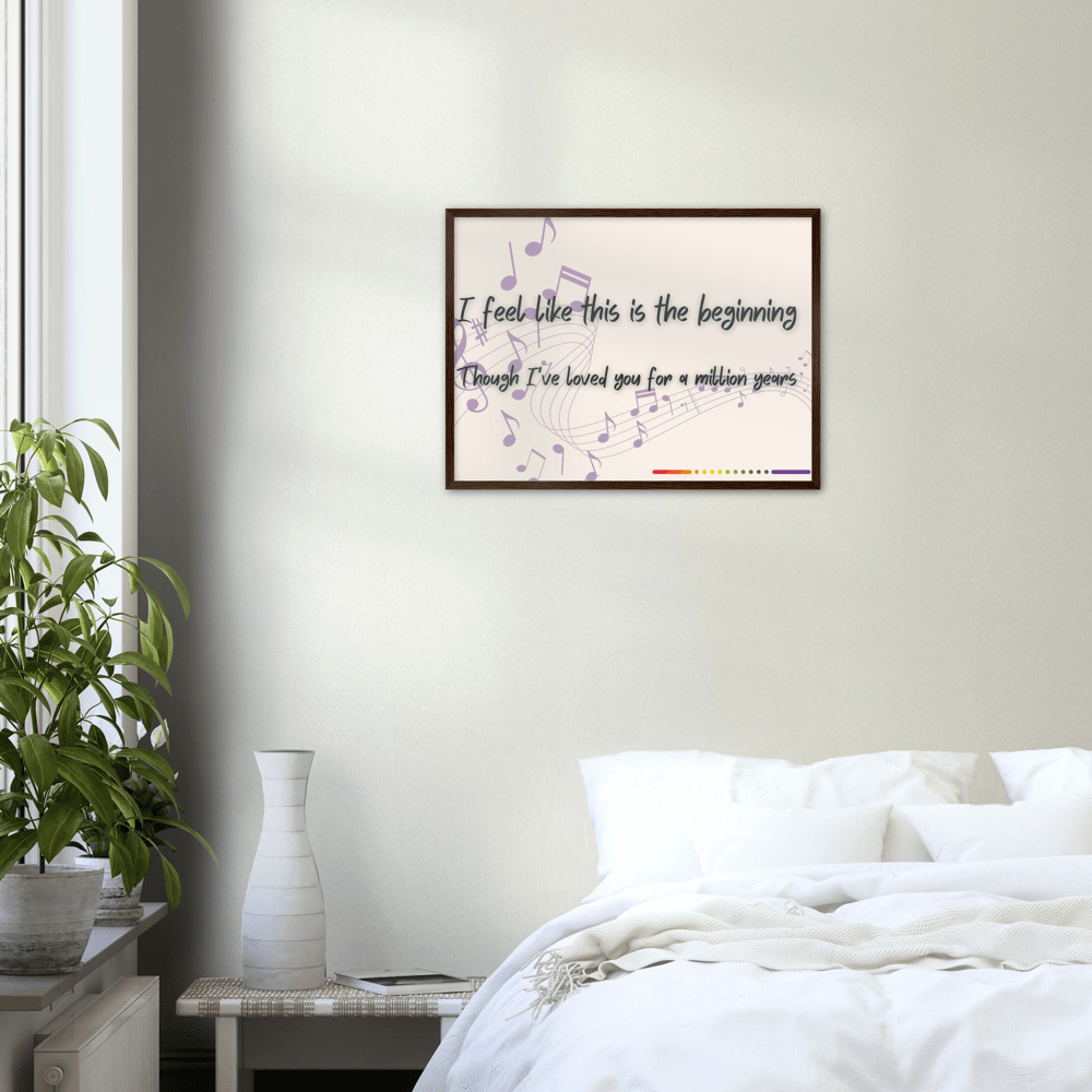 Wall Art - A Million Years - Loved Lyrics Series | LGBTQIA+ Queer Wall Art