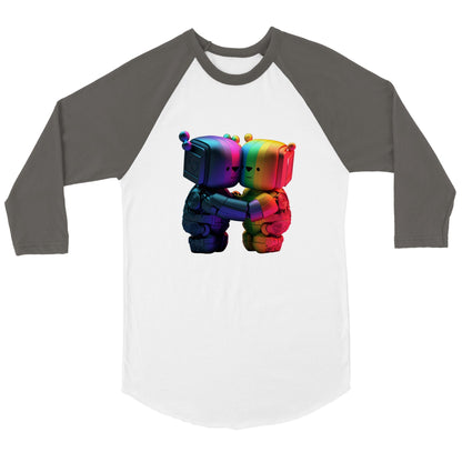 T-Shirt - Robo Love - 3/4 Sleeve Raglan T-Shirt