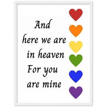 Wall Art - In Heaven - Loved Lyrics Series | LGBTQIA+ Queer Wall Art