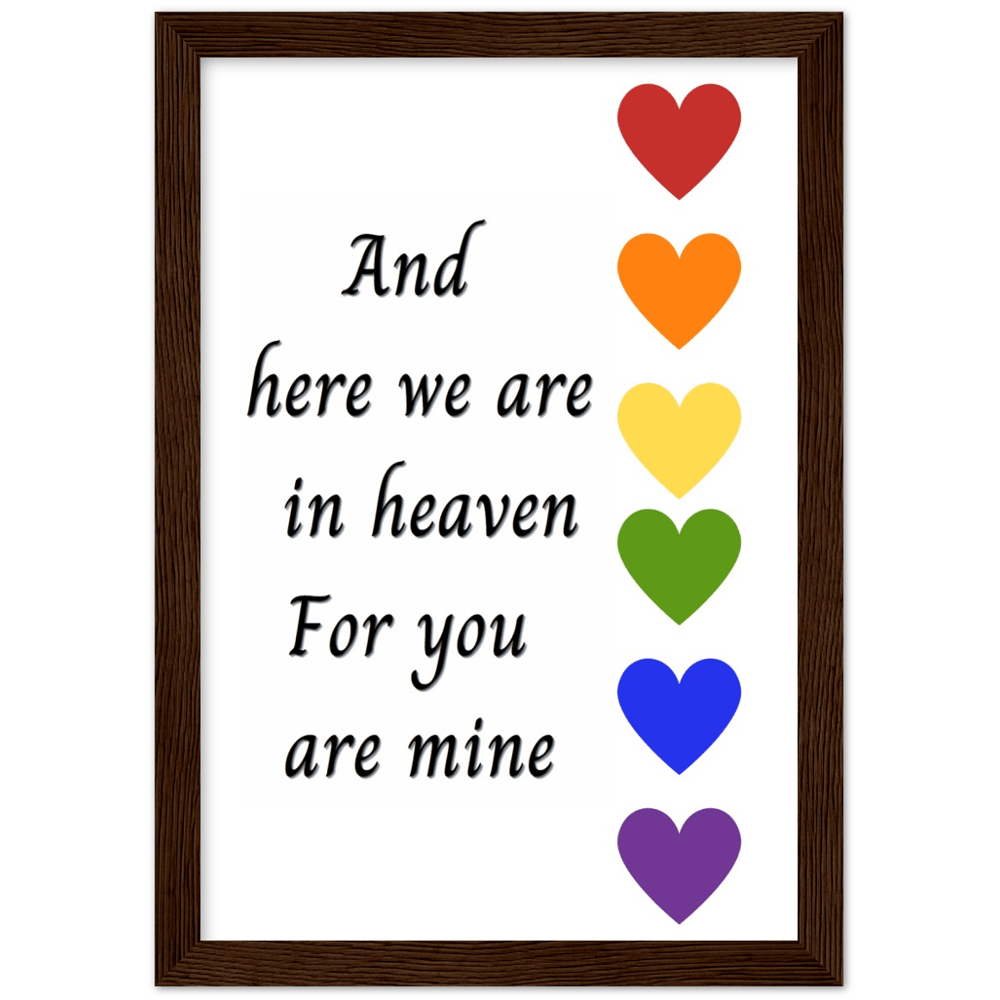 Wall Art - In Heaven - Loved Lyrics Series | LGBTQIA+ Queer Wall Art