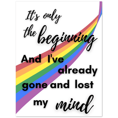 Wall Art - The Beginning - Loved Lyrics Series | LGBTQIA+ Queer Wall Art