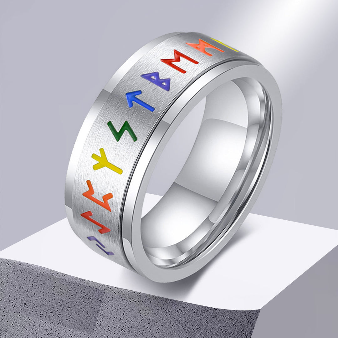 Ring - Rainbow Rune Rotatable Ring