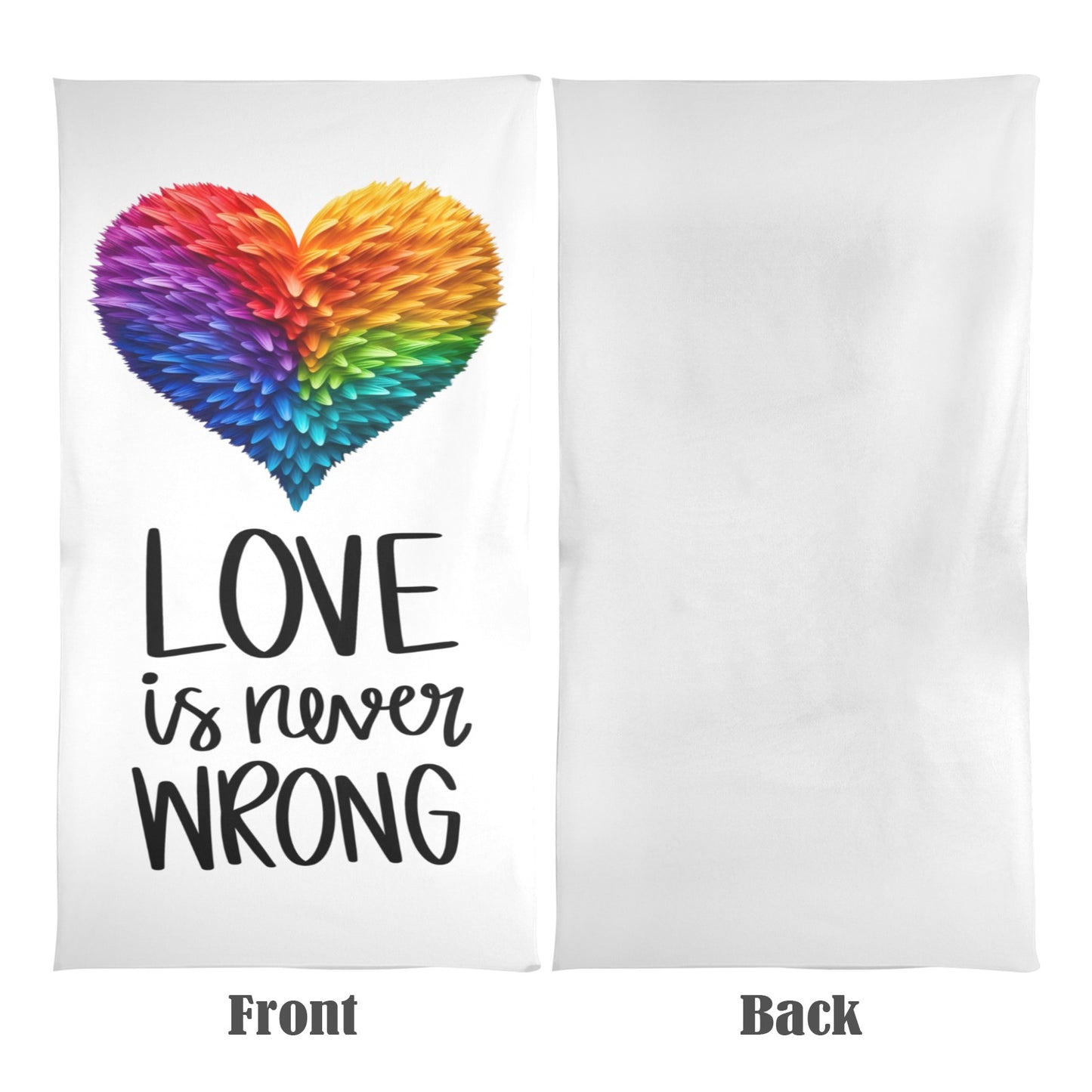 LGBTQIA+ Queer Love Is Never Wrong Beach Towel