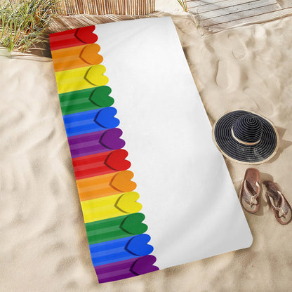 LGBTQIA+ Queer All Our Love and Pride Beach Towel Beach Towel