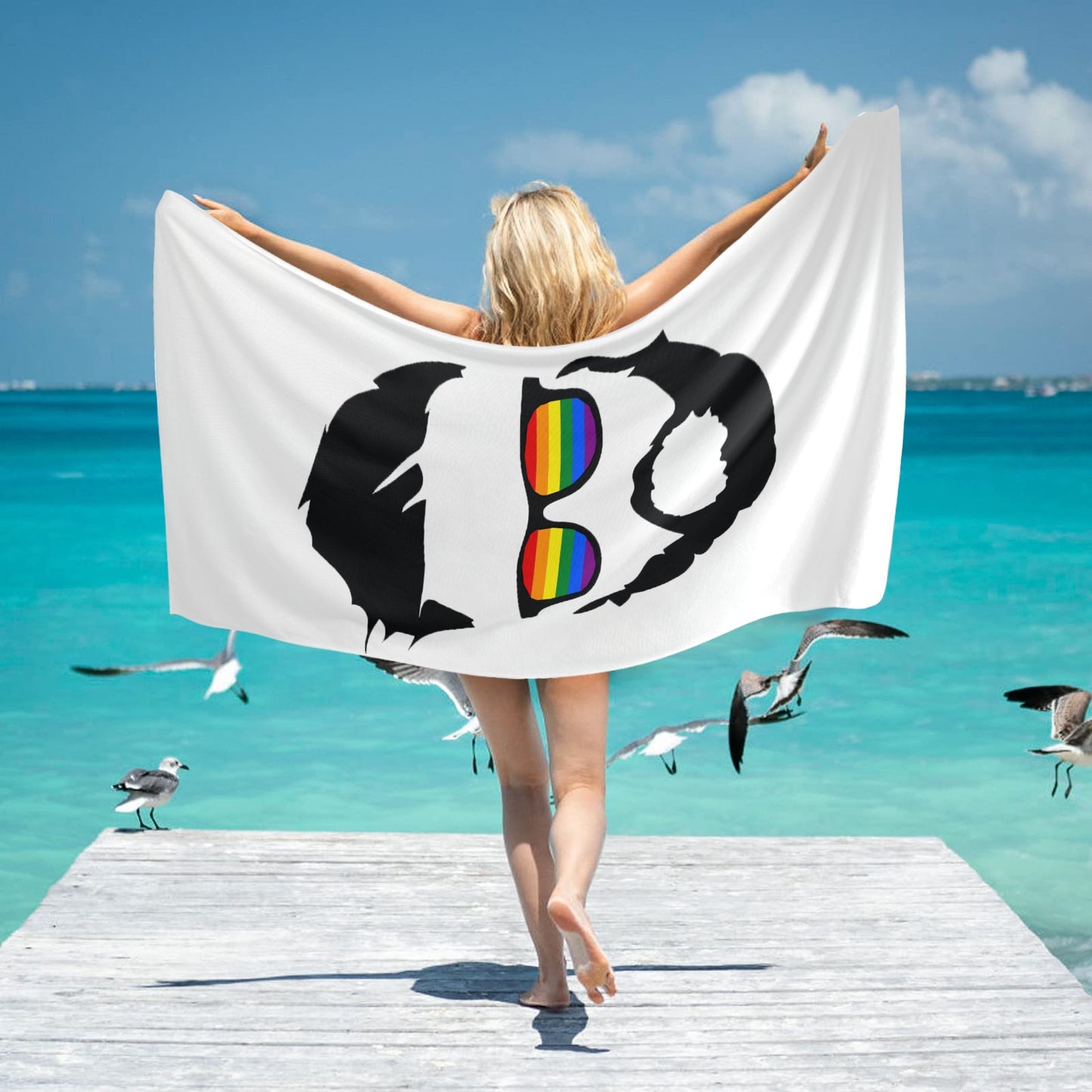 LGBTQIA+ Queer Pride Man Beach Towel