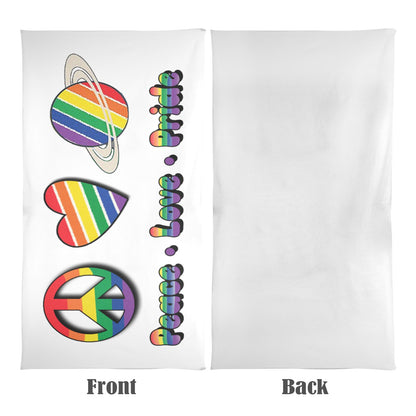 LGBTQIA+ Queer Peace Love Pride Beach Towel