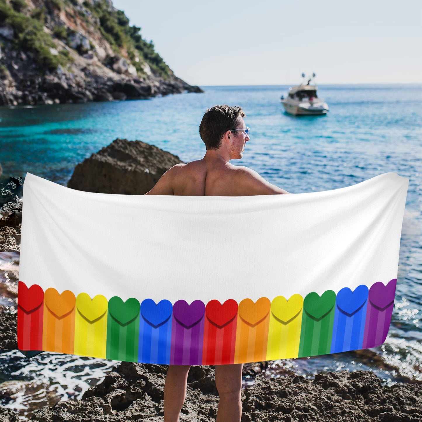 LGBTQIA+ Queer All Our Love and Pride Beach Towel Beach Towel